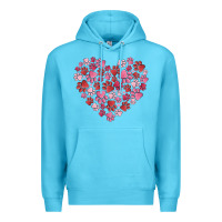 Ocean Blue dog valentine Premium Hoodie - MaliasSmallBusiness