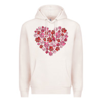 Pale Pink dog valentine Premium Hoodie - MaliasSmallBusiness