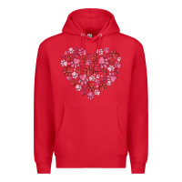 Red dog valentine Premium Hoodie - MaliasSmallBusiness