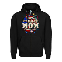 Black American Mom 4th of July Zipper Hoodie - CowGirlArtShop