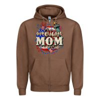 Chestnut American Mom 4th of July Zipper Hoodie - CowGirlArtShop