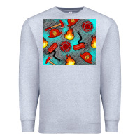 Heather Grey firefighter equipment Premium Sweatshirt - Artiststas