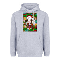 Heather Grey christmas cow air freshener Heavyweight Hoodie - Artiststas