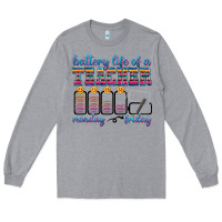 Battery Life Of A Teacher Long Sleeve Tee | Teevron