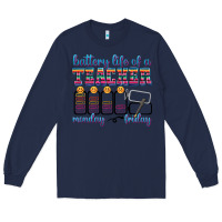 Navy battery life of a teacher Long Sleeve Tee - texasbilliewilder