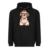 Black Shih Tzu Dog Design Heavyweight Hoodie - JahusDesignShop