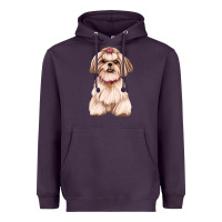 Plum Shih Tzu Dog Design Heavyweight Hoodie - JahusDesignShop