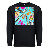 Black find art class seamless pattern Premium Sweatshirt - BundleAndBundleShop