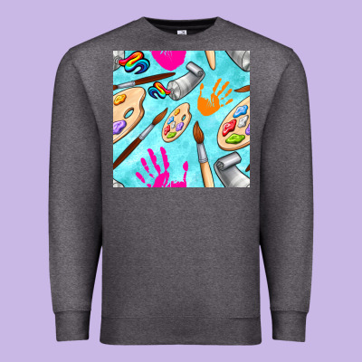 Find Art Class Seamless Pattern Premium Sweatshirt Designed By Bundleandbundleshop
