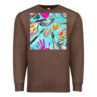 Chestnut find art class seamless pattern Premium Sweatshirt - BundleAndBundleShop