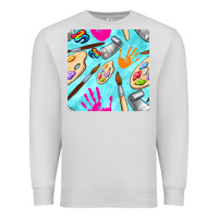 Dove Grey find art class seamless pattern Premium Sweatshirt - BundleAndBundleShop