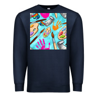 Navy find art class seamless pattern Premium Sweatshirt - BundleAndBundleShop