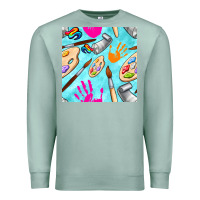 Seafoam find art class seamless pattern Premium Sweatshirt - BundleAndBundleShop