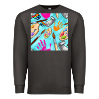 Smoke find art class seamless pattern Premium Sweatshirt - BundleAndBundleShop
