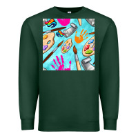 Sports Green find art class seamless pattern Premium Sweatshirt - BundleAndBundleShop