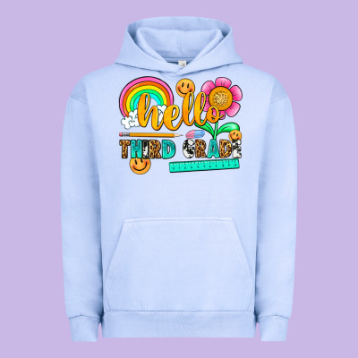 Hello Third Grade Urban Hoodie Designed By Nancycooperartshop