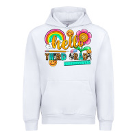 White hello third grade Urban Hoodie - NancyCooperArtShop
