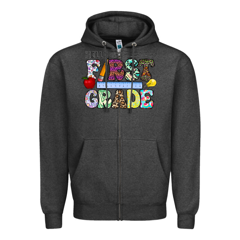 Hellofirstgrade Zipper Hoodie by CowhideDigitalArt | Teevron