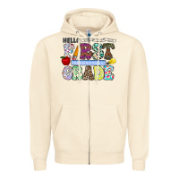 Sandshell hellofirstgrade Zipper Hoodie - CowhideDigitalArt
