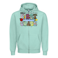 Seafoam hellofirstgrade Zipper Hoodie - CowhideDigitalArt