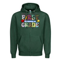 Sports Green hellofirstgrade Zipper Hoodie - CowhideDigitalArt