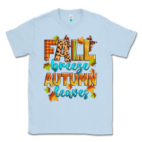 Dusty Blue fall breeze autumn leaves Classic Tee - Zillion Design Studio