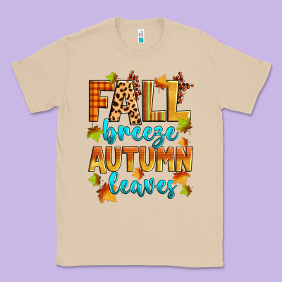 Fall Breeze Autumn Leaves Classic Tee Designed By Zillion Design Studio
