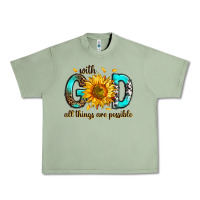 Oil Green with god all things possible Urban Heavy Tee - RanaPortraitStore