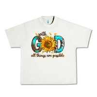 Pistachio with god all things possible Urban Heavy Tee - RanaPortraitStore