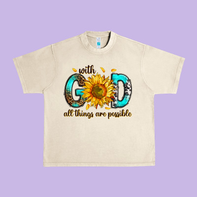 With God All Things Possible Urban Heavy Tee Designed By Ranaportraitstore