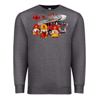 Charcoal Heather fire truck gnomes Premium Sweatshirt - Artiststas
