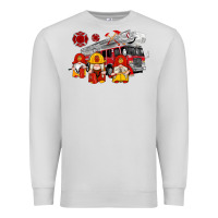 Dove Grey fire truck gnomes Premium Sweatshirt - Artiststas