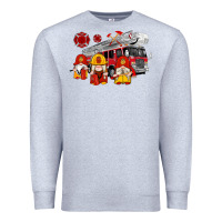 Heather Grey fire truck gnomes Premium Sweatshirt - Artiststas