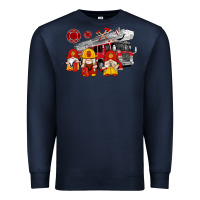 Navy fire truck gnomes Premium Sweatshirt - Artiststas