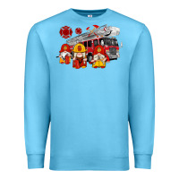 Ocean Blue fire truck gnomes Premium Sweatshirt - Artiststas
