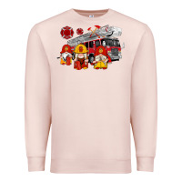 Pale Pink fire truck gnomes Premium Sweatshirt - Artiststas