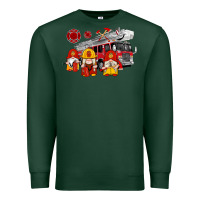 Sports Green fire truck gnomes Premium Sweatshirt - Artiststas