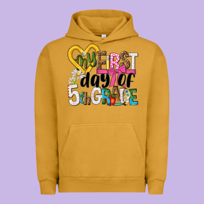 My First Day Of 5th Grade Urban Hoodie Designed By Nancycooperartshop