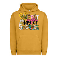 Pigment Peanut Butter my first day of 5th grade Urban Hoodie - NancyCooperArtShop