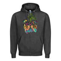 Charcoal Heather salty beach Zipper Hoodie - SublimationCraftShop