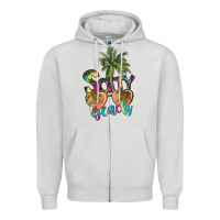 Dove Grey salty beach Zipper Hoodie - SublimationCraftShop