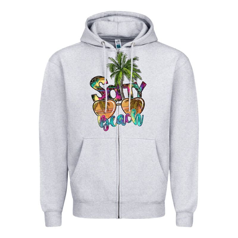 Salty Beach Zipper Hoodie by SublimationCraftShop | Teevron