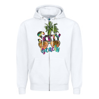 White salty beach Zipper Hoodie - SublimationCraftShop