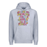 Heather Grey i got 99 problems and i caused all of them Premium Hoodie - MaliasSmallBusiness