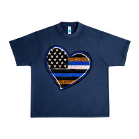 Navy police heart Urban Heavy Tee - RanaPortraitStore