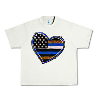 Pistachio police heart Urban Heavy Tee - RanaPortraitStore