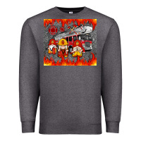 Charcoal Heather fire truck gnomes Premium Sweatshirt - Artiststas
