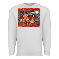 Dove Grey fire truck gnomes Premium Sweatshirt - Artiststas