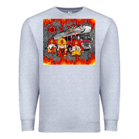 Heather Grey fire truck gnomes Premium Sweatshirt - Artiststas