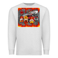 Oatmeal Heather fire truck gnomes Premium Sweatshirt - Artiststas